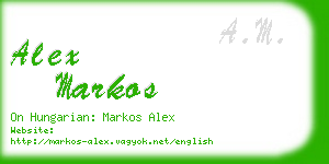 alex markos business card